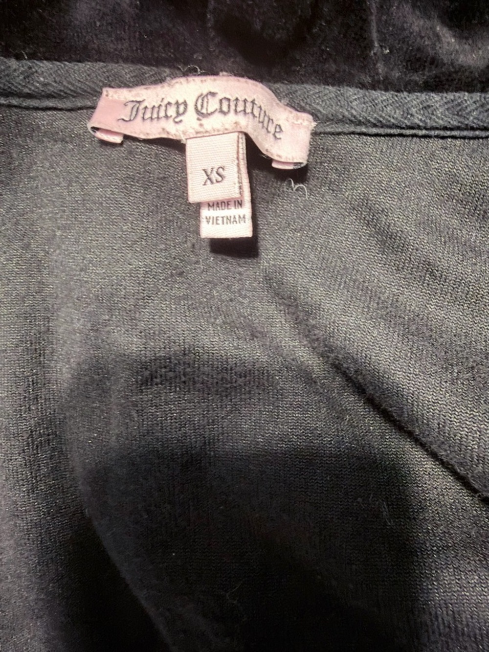 Juicy Couture Black Velour Track Jacket & Joggers Set with Gold Hardware - Picture 6 of 7